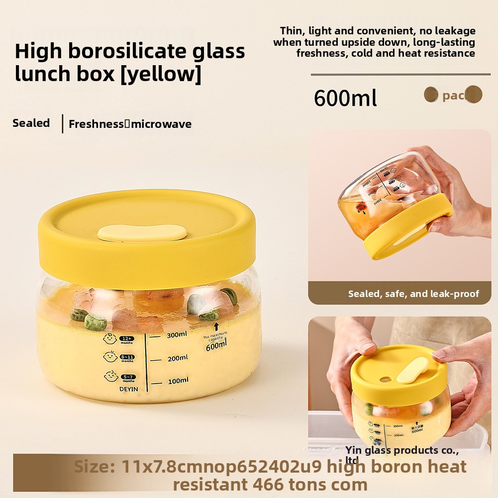 Bento Box - Cam Gıda Saklama Kabı Hava Geçirmez