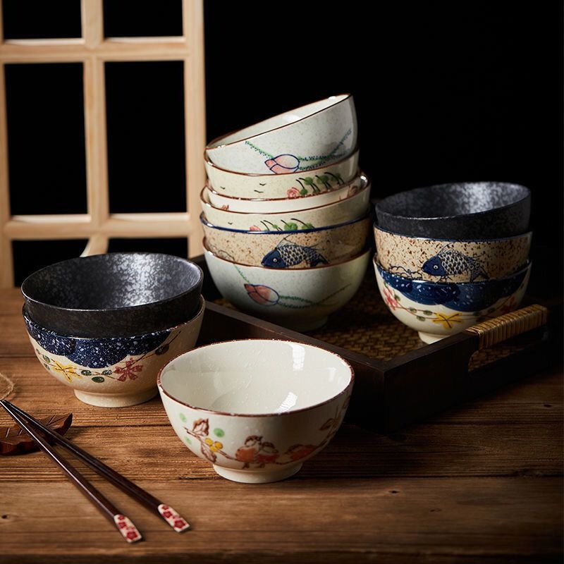 Japanese Pottery - 5 inç Japon Tarzı Seramik Pirinç